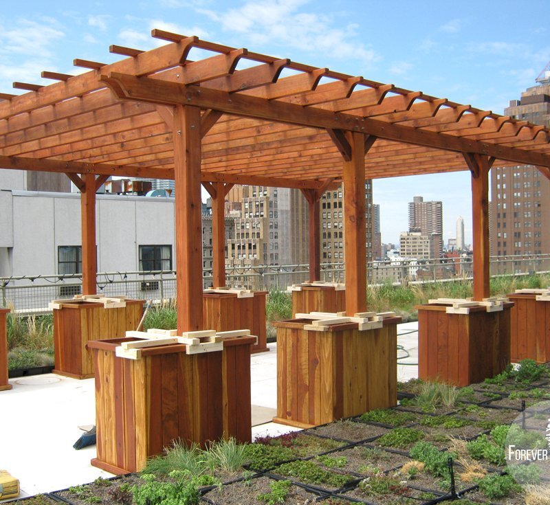 The Traditional Wooden Garden Pergola Custom Made From Redwood