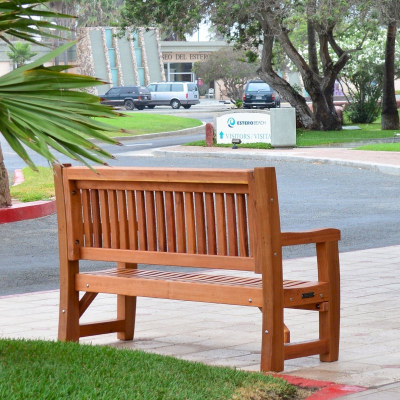 Ti Amo Benches (Options: 5 ft, California Redwood, No Cushion, No Engraving, Transparent Premium Sealant). Photo Courtesy of The Estero Beach Resort of Ensenada, Baja, Mexico. Ti Amo Benches (Options: 5 ft, California Redwood, No Cushion, No Engraving, Transparent Premium Sealant). Photo Courtesy of The Estero Beach Resort of Ensenada, Baja, Mexico.
