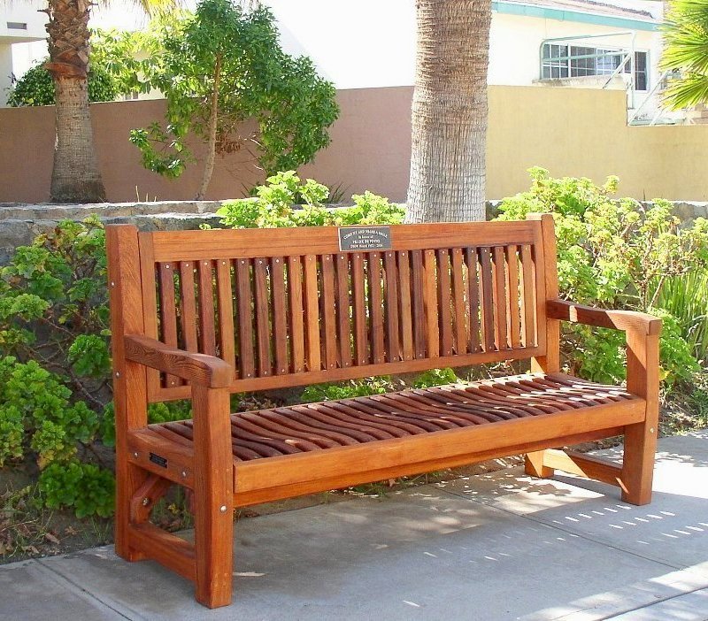 Ti Amo Benches (Options: 6 ft, Old-Growth Redwood, No Cushion, No Engraving, Custom Plaque Provided by Customer, Transparent Premium Sealant). Ti Amo Benches (Options: 6 ft, Old-Growth Redwood, No Cushion, No Engraving, Custom Plaque Provided by Customer, Transparent Premium Sealant).