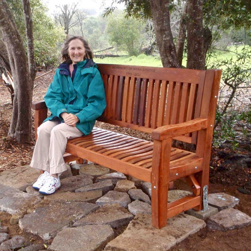 Ti Amo Benches (Options: 5 ft, Mature Redwood, No Cushion, Custom Engraving, Transparent Premium Sealant). Photo Courtesy of Clemson Lam, Waimea Trails and Greenways of Kamuela, Hawaii. Ti Amo Benches (Options: 5 ft, Mature Redwood, No Cushion, Custom Engraving, Transparent Premium Sealant). Photo Courtesy of Clemson Lam, Waimea Trails and Greenways of Kamuela, Hawaii.