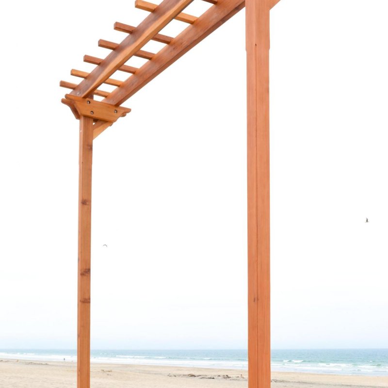 Two-Post Arbor (Options: 10' x 2', Redwood, No Privacy Panel, 11 ft Posts Height, 2-Post Anchor Kit, Transparent Premium Sealant). Two-Post Arbor (Options: 10' x 2', Redwood, No Privacy Panel, 11 ft Posts Height, 2-Post Anchor Kit, Transparent Premium Sealant).
