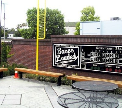 VA Wooden Bench (Options: 6 ft and 8 ft, Redwood, Bolt Down Legs, No Cushion, No Engraving, Transparent Premium Sealant). Photo also shows a Large Engraved Sign.