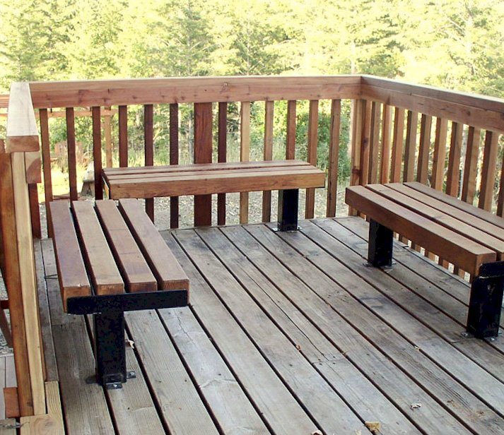 VA Bench (Options: 4 ft, Mature Redwood, Bold Down Legs, No Cushion, No Engraving, Transparent Premium Sealant). VA Bench (Options: 4 ft, Mature Redwood, Bold Down Legs, No Cushion, No Engraving, Transparent Premium Sealant).