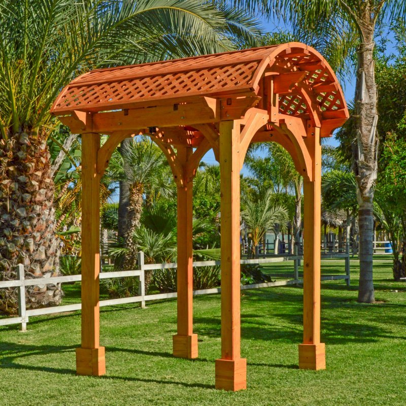 Viking Pergola DIY Kits (Options: 8' L x 8' W, Douglas-fir, No Electrical Wiring Trim Kit, No Curtain Rods, Transparent Premium Sealant). Pergola with Swing Hangers by Custom Request. Viking Pergola DIY Kits (Options: 8' L x 8' W, Douglas-fir, No Electrical Wiring Trim Kit, No Curtain Rods, Transparent Premium Sealant). Pergola with Swing Hangers by Custom Request.