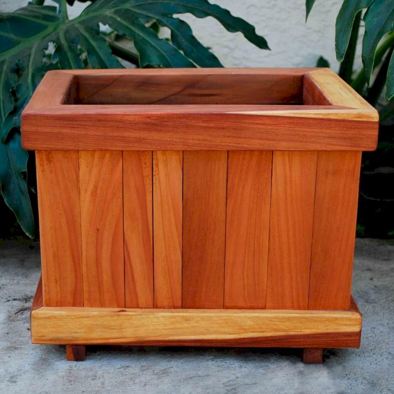 Window Box Planters (Options: 18" L, 12" W, 12" H, 3/4" base, Redwood, No Steel Hangers, No Growing Vegetables, Transparent Premium Sealant). Window Box Planters (Options: 18" L, 12" W, 12" H, 3/4" base, Redwood, No Steel Hangers, No Growing Vegetables, Transparent Premium Sealant).
