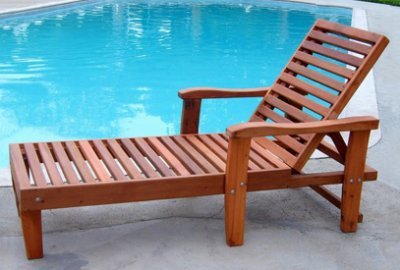 Wood Pool Lounger