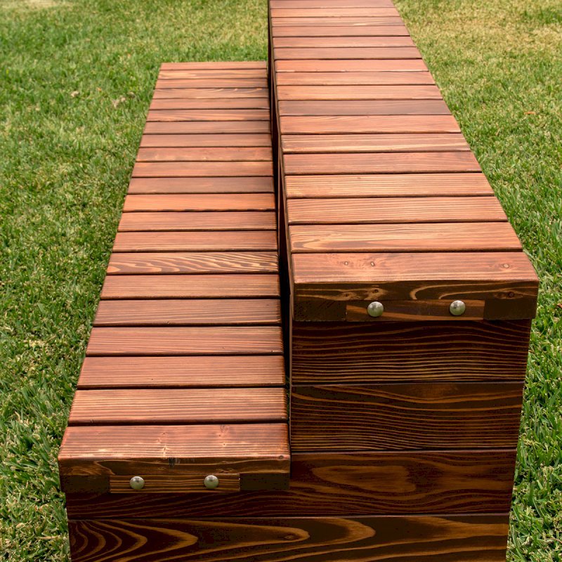 Wooden Spa Step (Options: 72" x 22" x 18H", California Redwood, No Engraving, Coffee-Stain Premium Sealant). Wooden Spa Step (Options: 72" x 22" x 18H", California Redwood, No Engraving, Coffee-Stain Premium Sealant).
