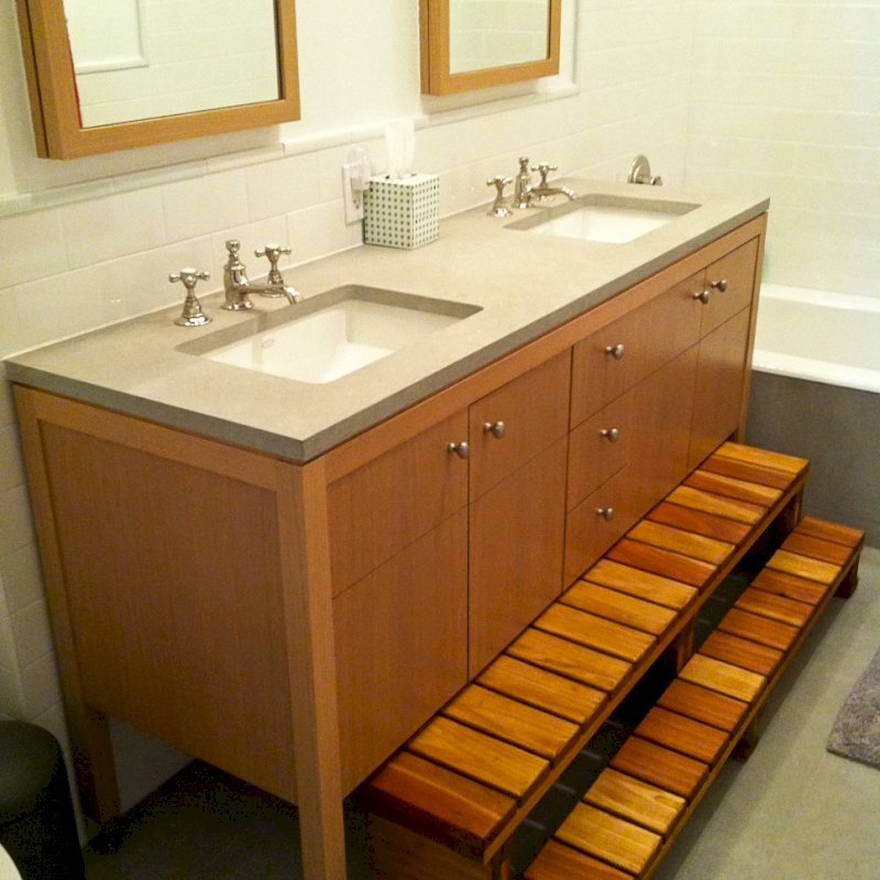 Wooden Spa Step (Options: 54" x 22" x 18", Redwood, No Engraving, Transparent Premium Sealant). Photo Courtesy of Ms. Ashley T. of New York, NY. Wooden Spa Step (Options: 54" x 22" x 18", Redwood, No Engraving, Transparent Premium Sealant). Photo Courtesy of Ms. Ashley T. of New York, NY.