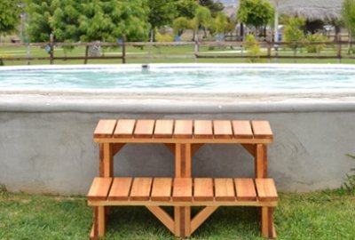 Wooden Spa Step