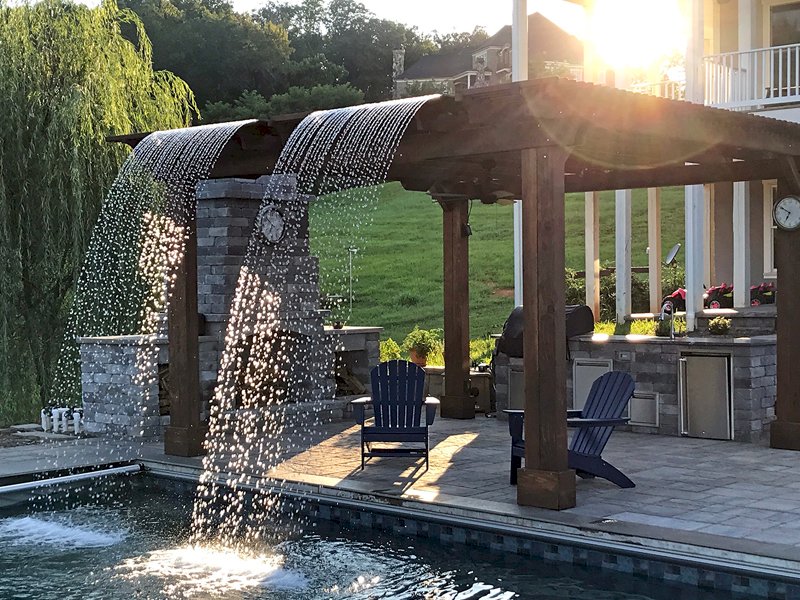 Create a Waterfall Pergola Pool Oasis in 3 minutes