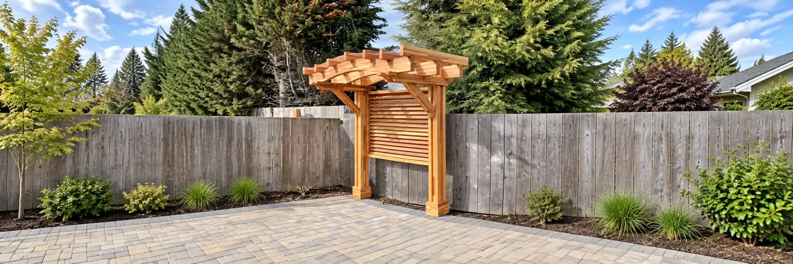 Two-Post Arched Wood Arbor