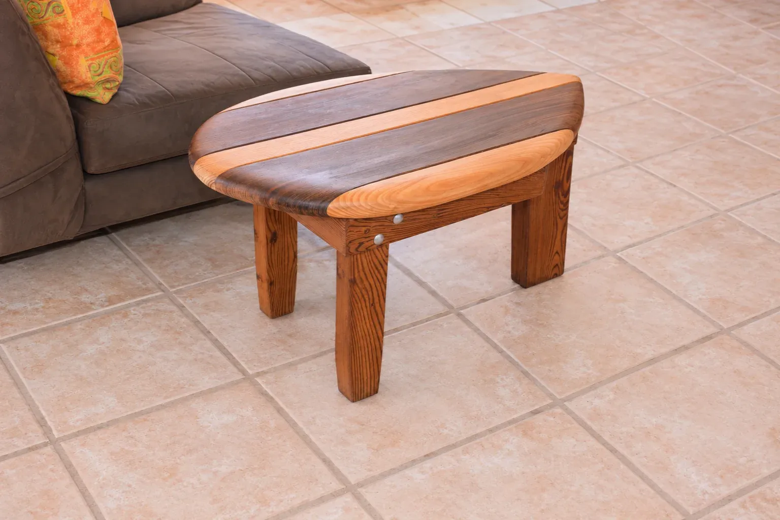 Wood Surfboard Coffee Table