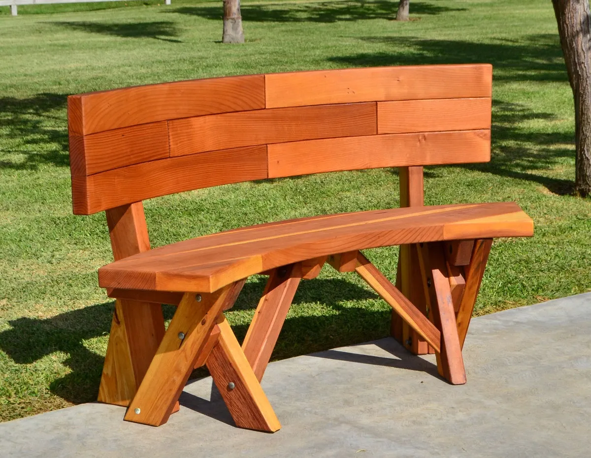 Fullback Arc Wood Picnic Bench