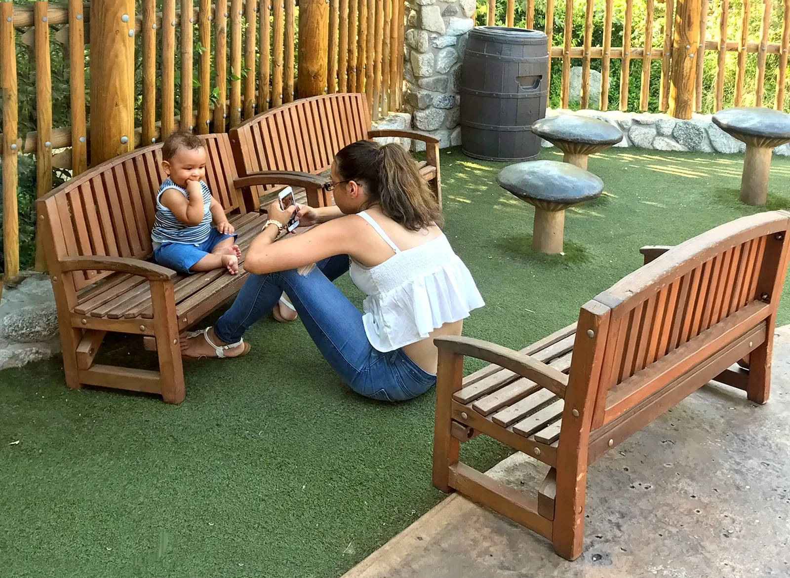 Kid's Wood Luna Bench