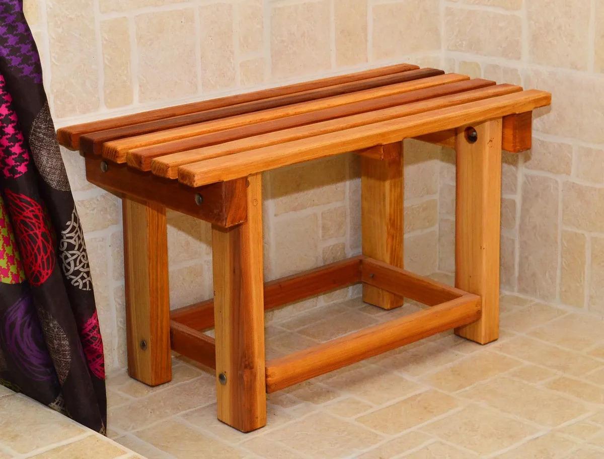 Paty's Wooden Shower Bench