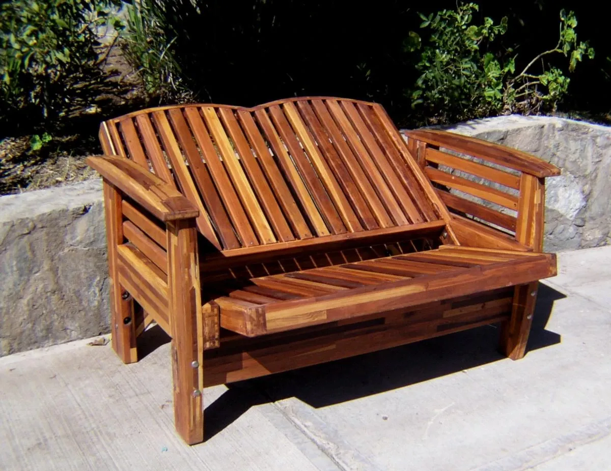 Reclining Redwood Loveseat