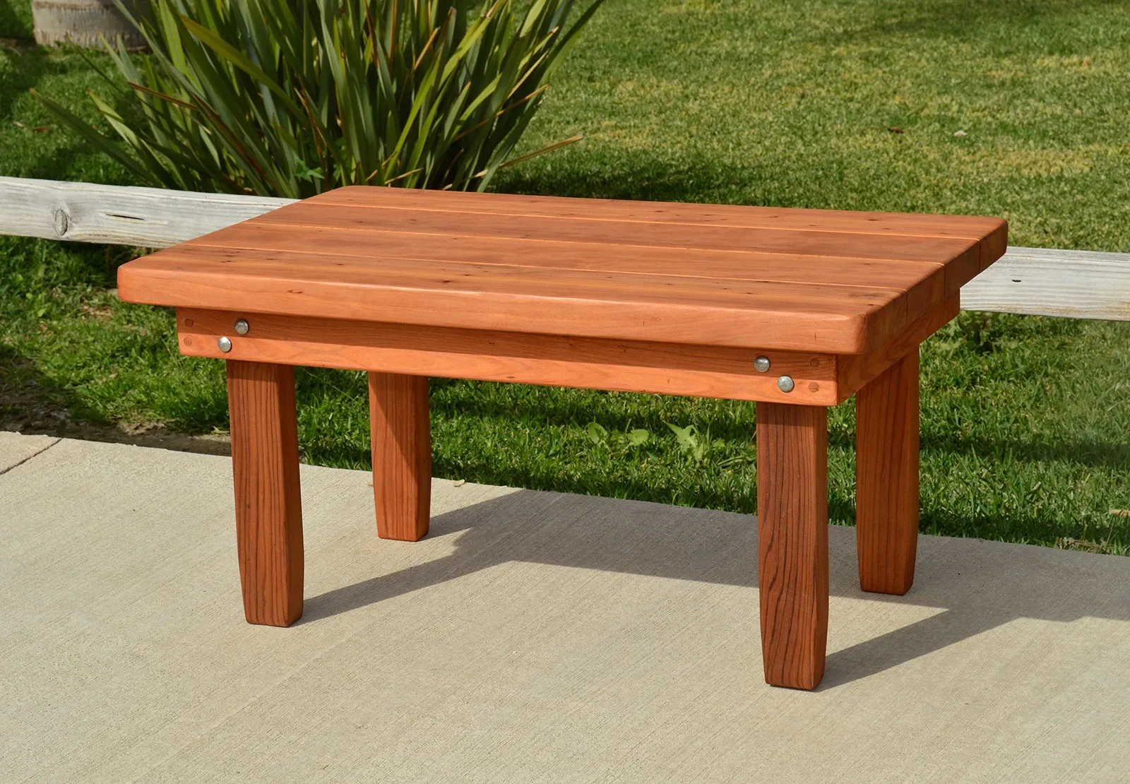 Sturdy Rectangular Wood Side Table