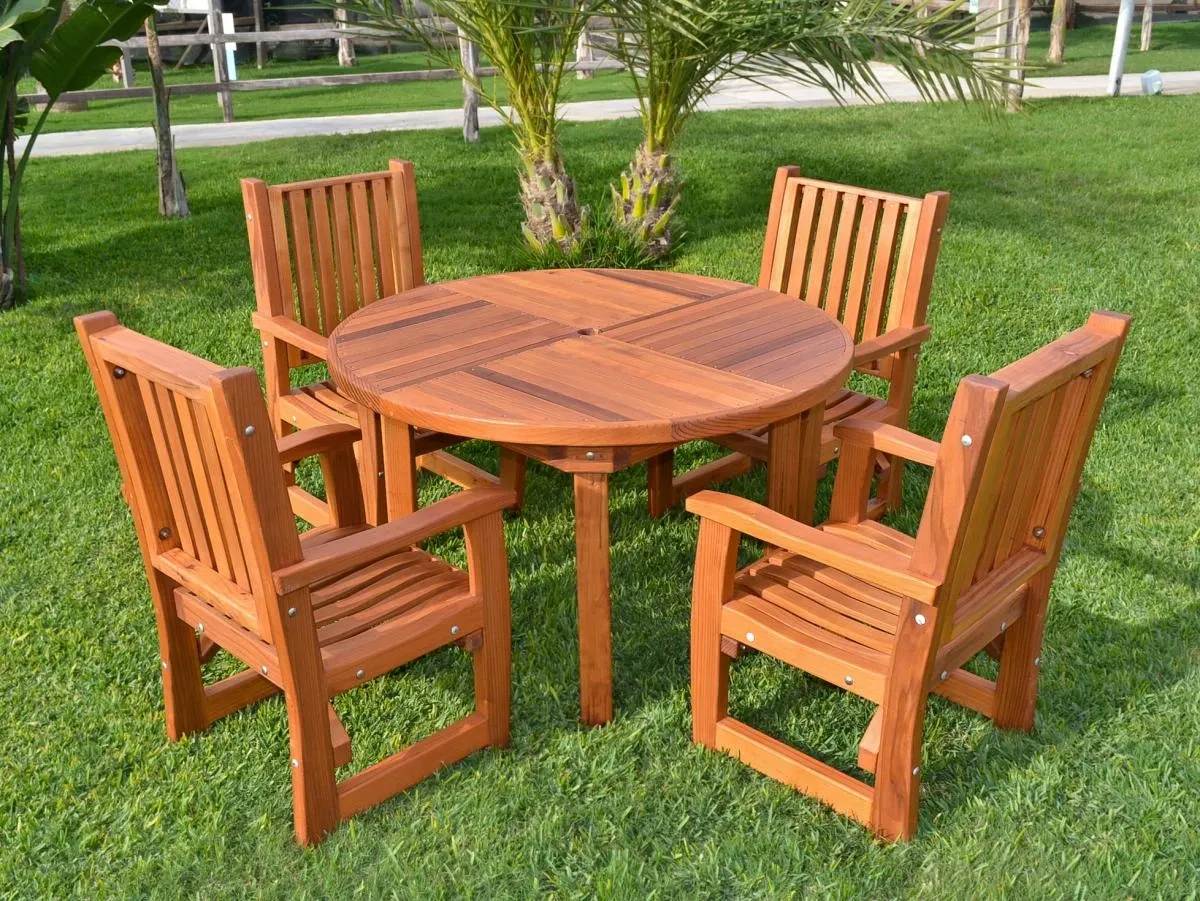Terrace Round Wooden Table
