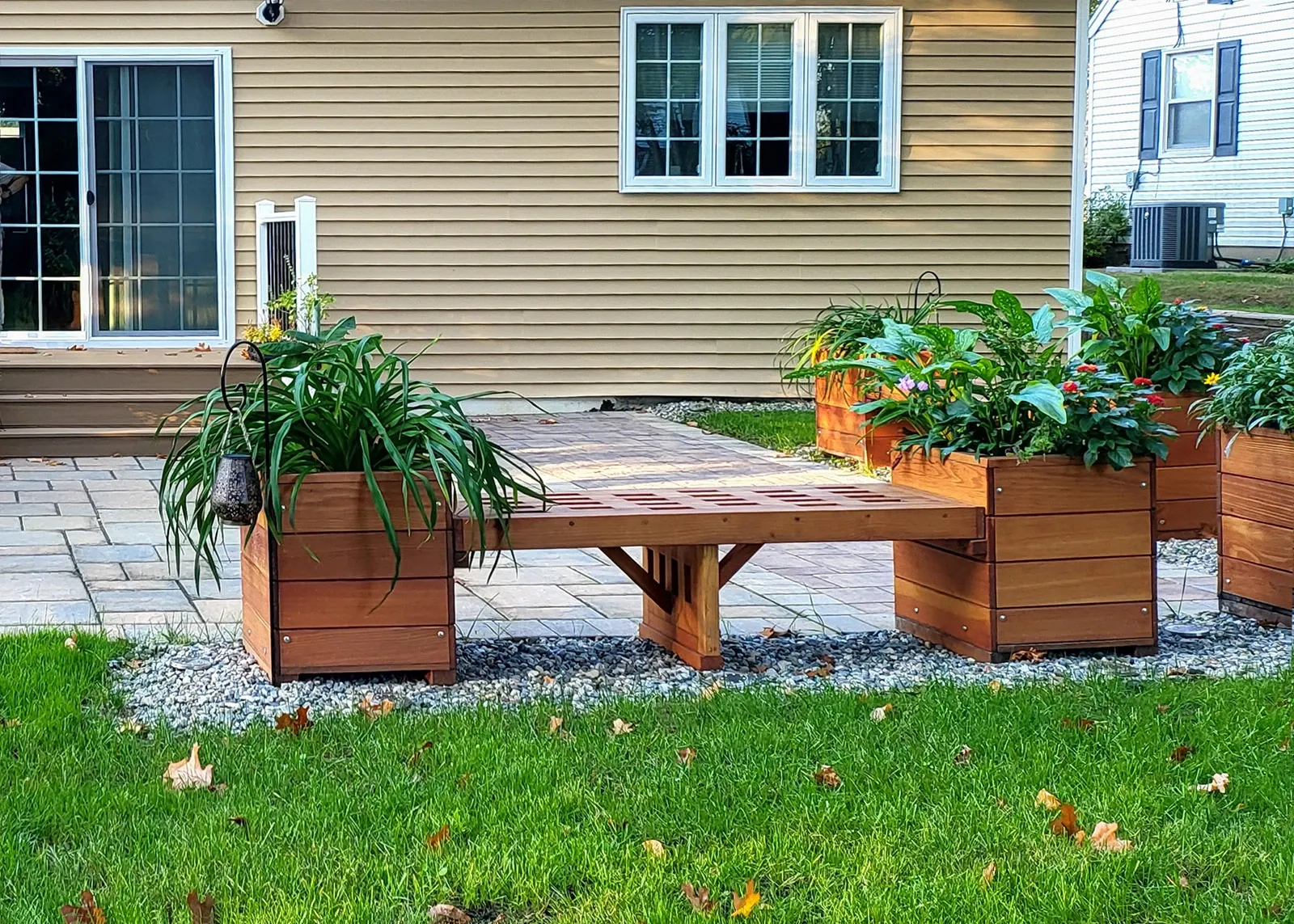 Bench and Planters Combo