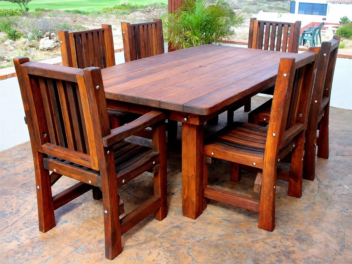 San Francisco Redwood Patio Table