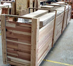 Crate built from shop scraps for a 20 ft pergola
