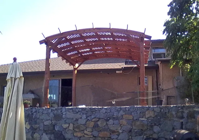 Pergolas at the home of Dennis L
