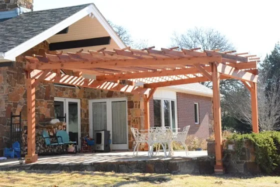 Pergolas at the home of Howard H