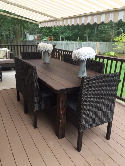 Tables at the home of Kelly K, Williamsburg, VA