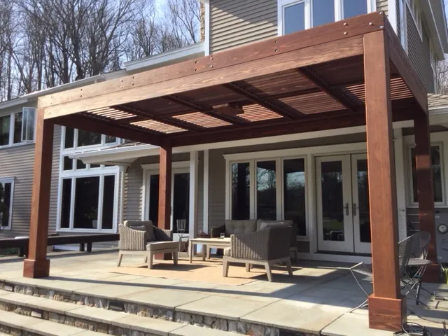 Pergolas at the home of Anne and Robert G, Redding, CT