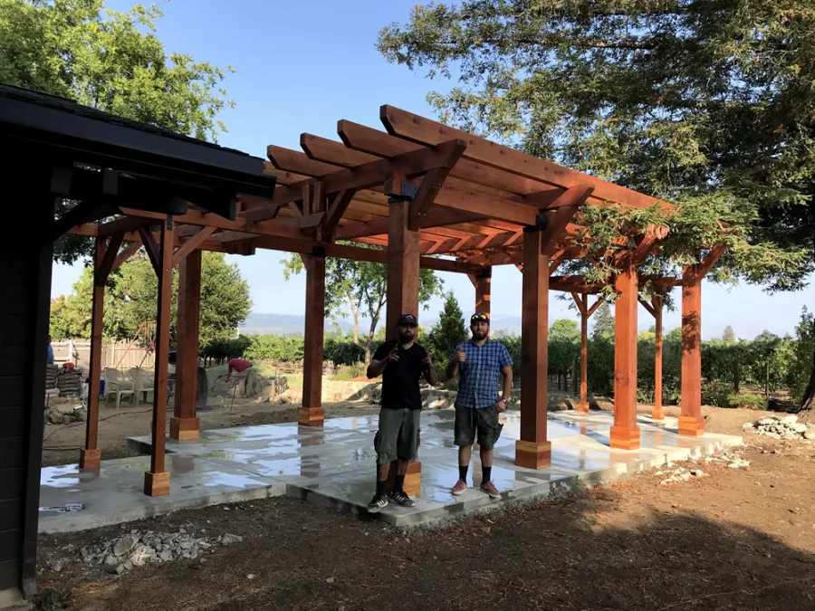 Custom Structures at the home of Stephen and Sylvia T, St. Helena, CA