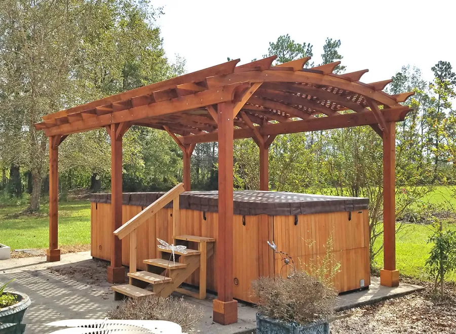 Pergolas at the home of Dave