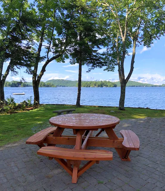 Tables at the home of Deborah A, Alton Bay, NH