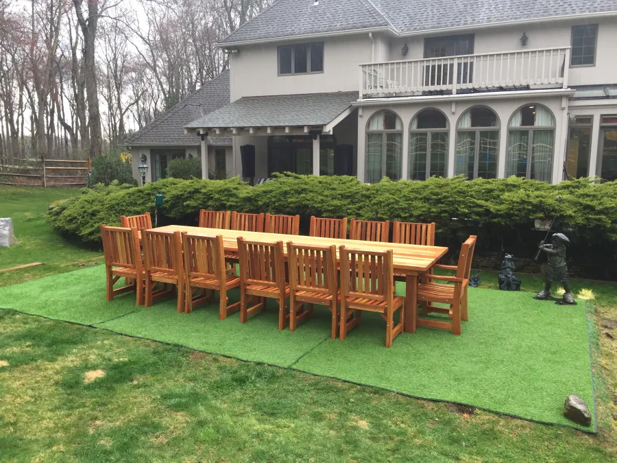 Tables at the home of Peter K, Bedford, NY