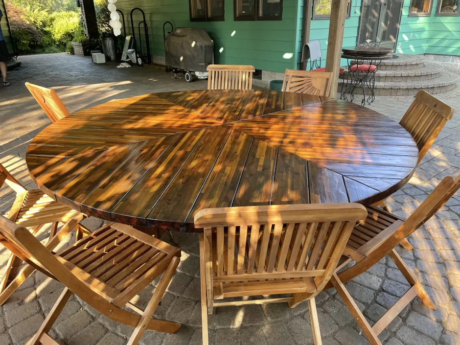 Tables at the home of John and Lia F, Vida, OR