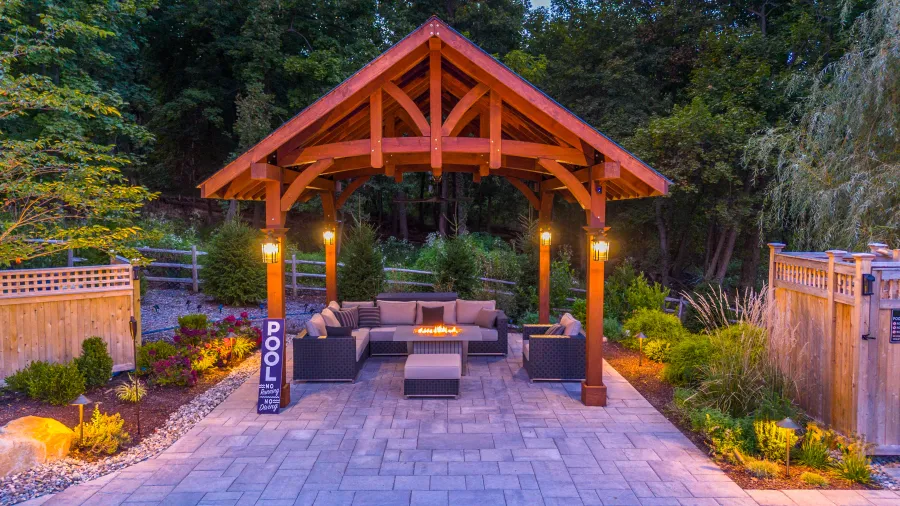 Pavilions at the home of John B