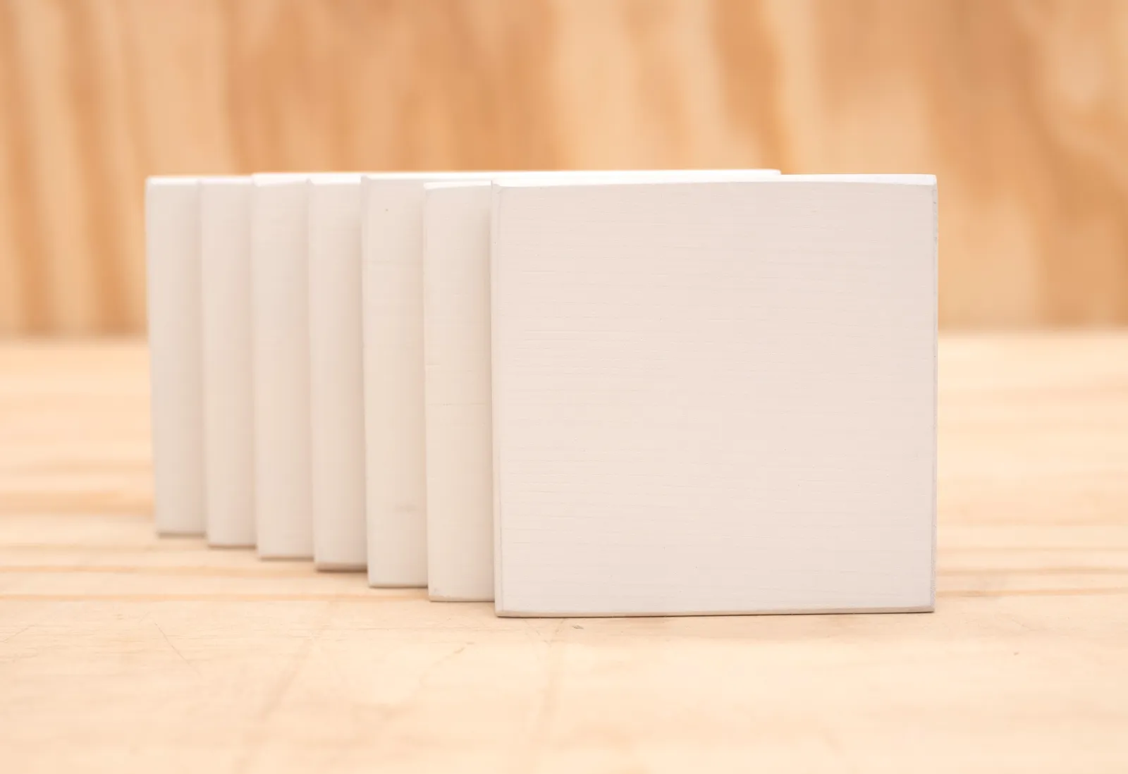Off-White Oil-Based Primer on the 7 wood grades