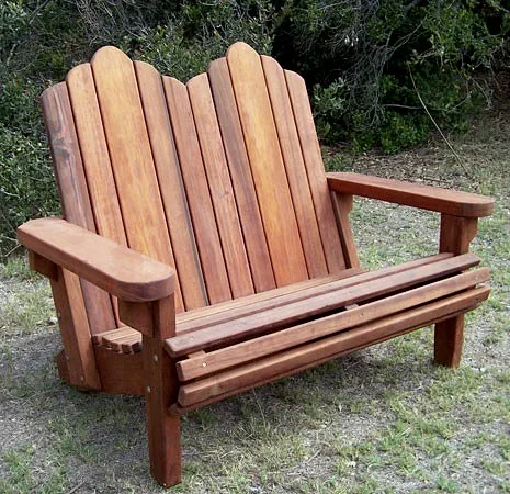 Adirondack Wooden Loveseat