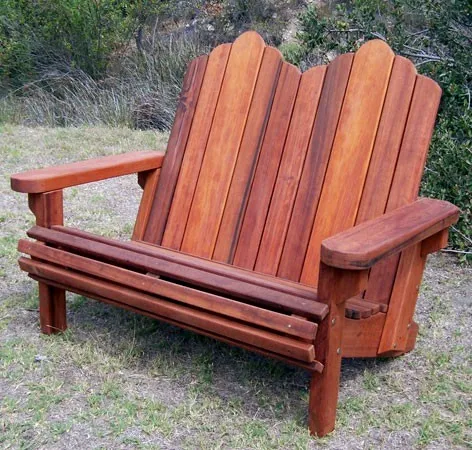 Adirondack Wooden Loveseat