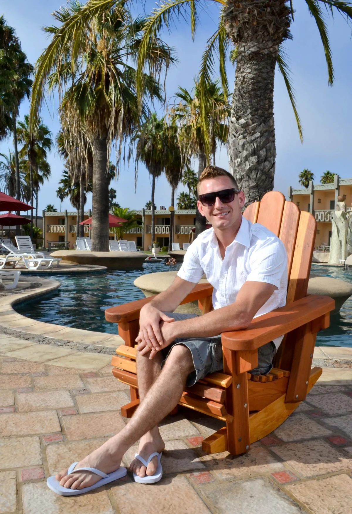 Adirondack Wooden Rocking Chair