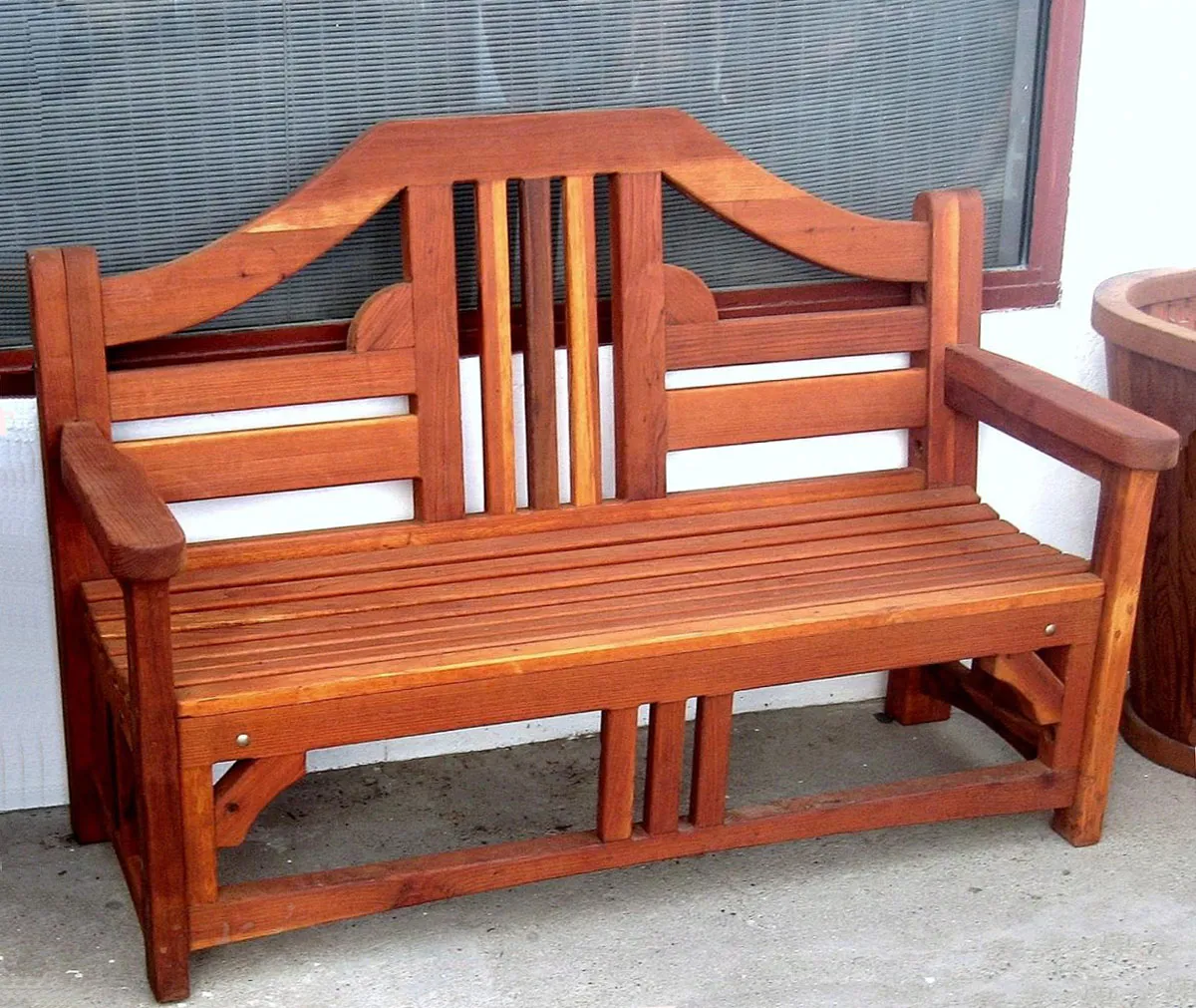Alan's Engraved Wood Bench