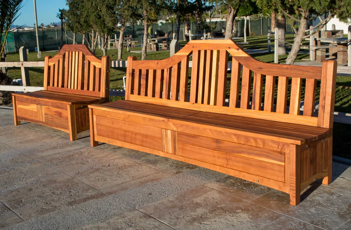 Alan's Redwood Storage Bench
