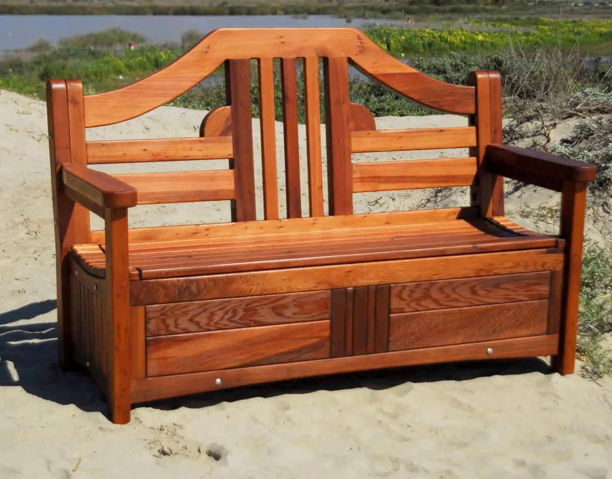 Alan's Redwood Storage Bench
