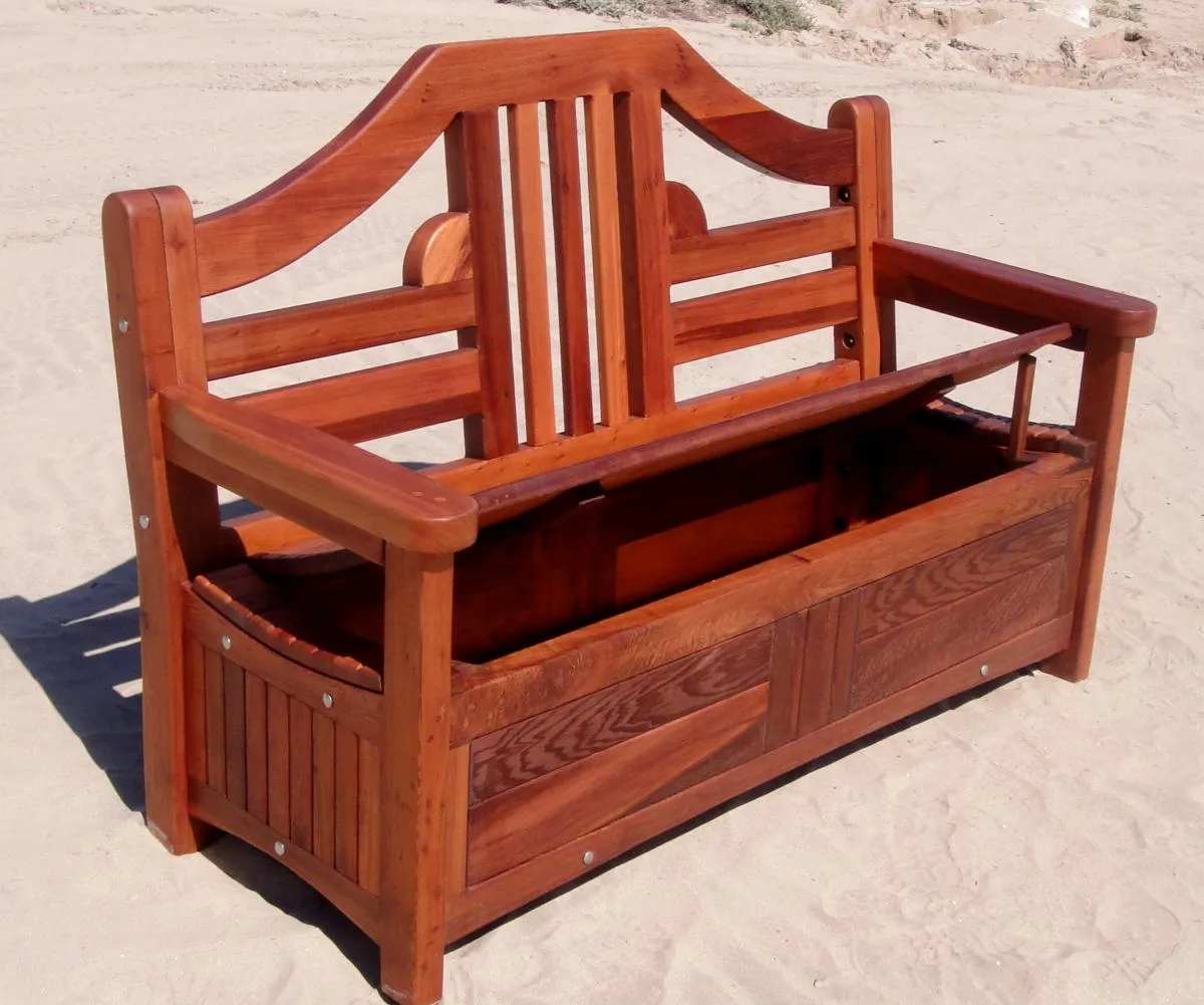 Alan's Redwood Storage Bench