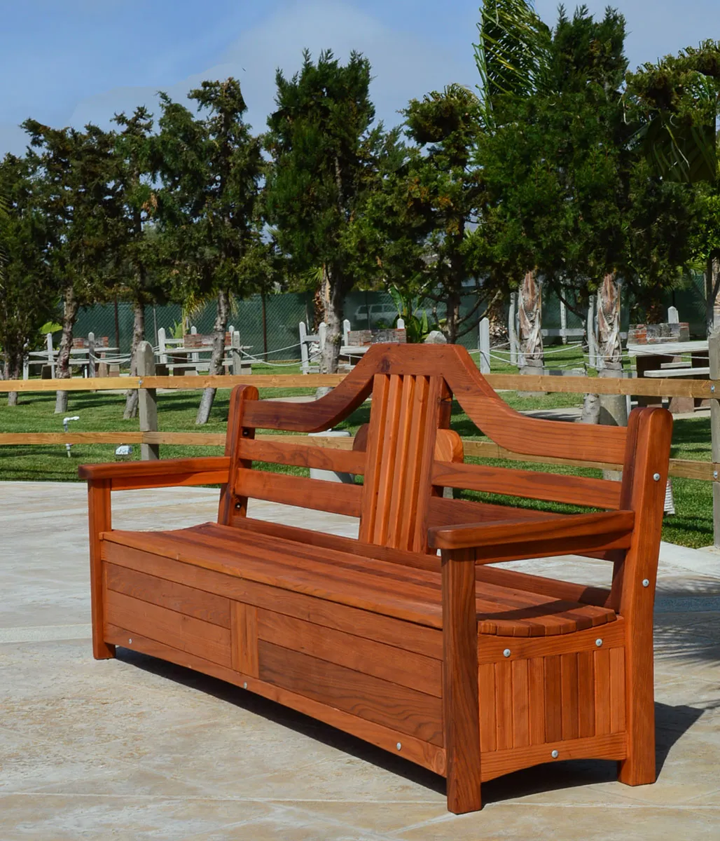 Alan's Redwood Storage Bench