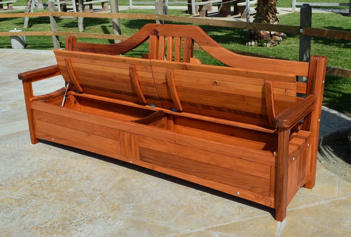Alan's Redwood Storage Bench