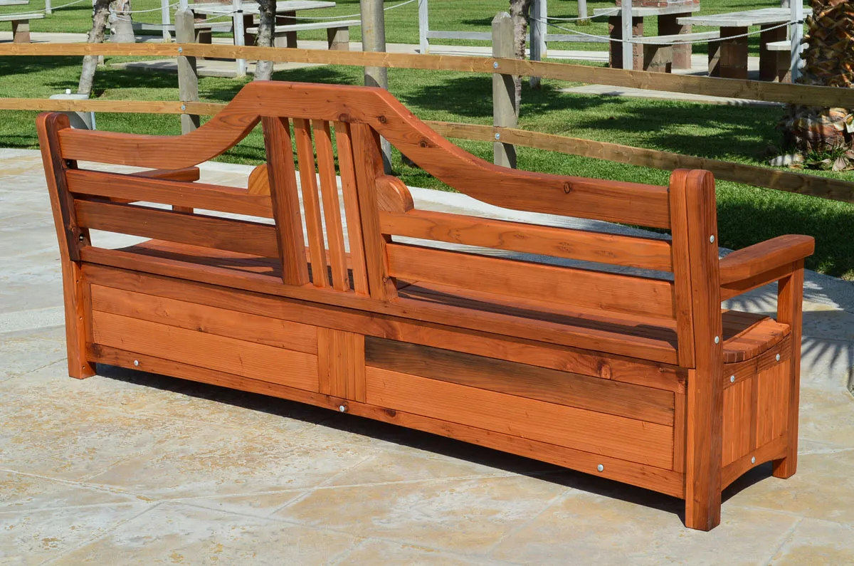 Alan's Redwood Storage Bench