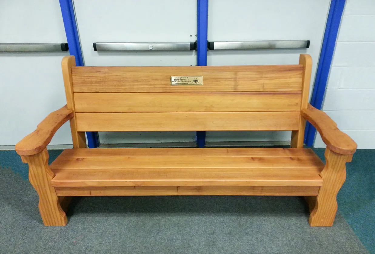 Angel's Rustic Wood Bench