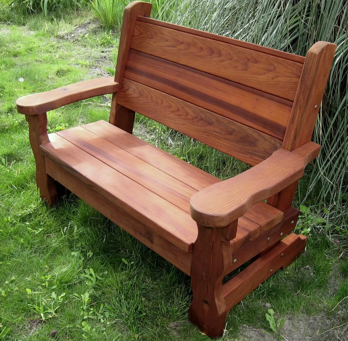 Angel's Rustic Wood Bench