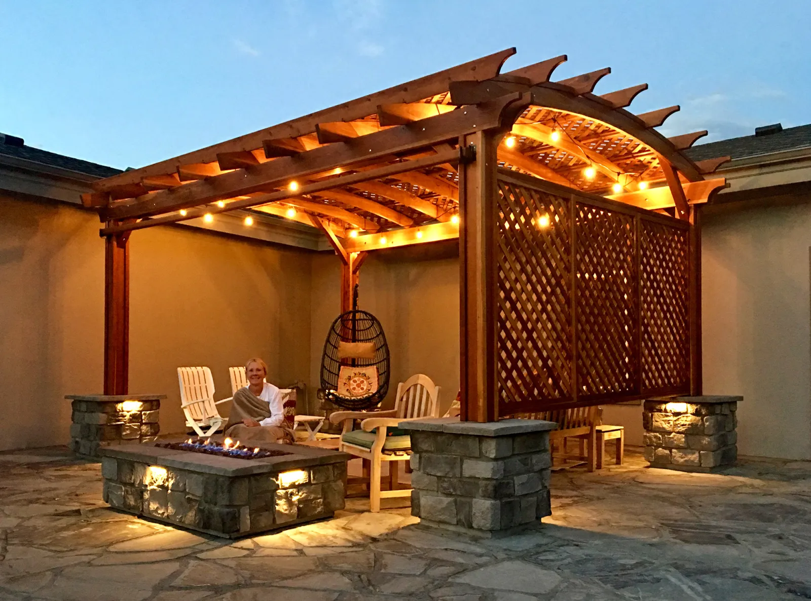 Arched Pergola Kit, 18' L x 14' Arc W, Douglas-fir, in Castle Rock, CO