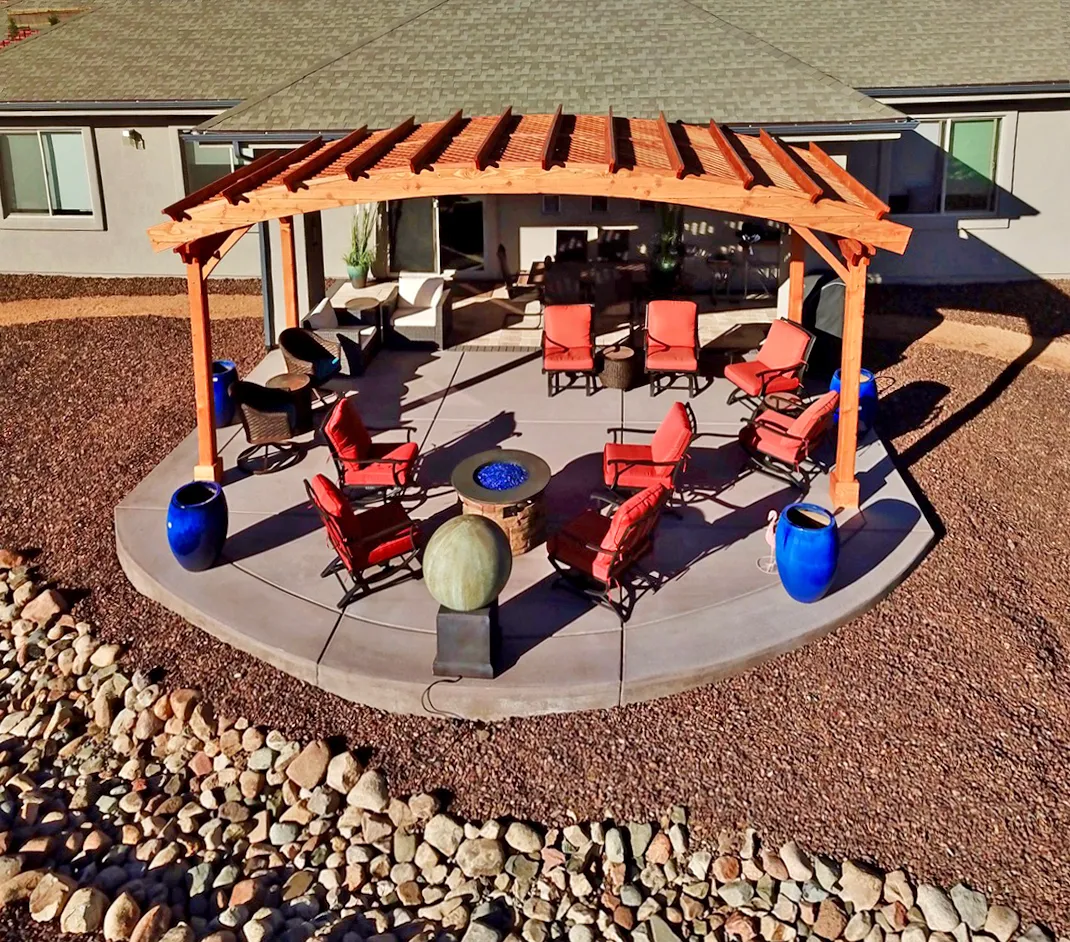 Arched Pergola Kit, 10' L x 24' Arc W, Douglas-fir, in Prescott, Arizona